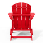 Chaise pliante Adirondack Polytrends Laguna résistante à la décoloration et aux intempéries pour patio extérieur