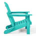 Chaise pliante Adirondack Polytrends Laguna résistante à la décoloration et aux intempéries pour patio extérieur