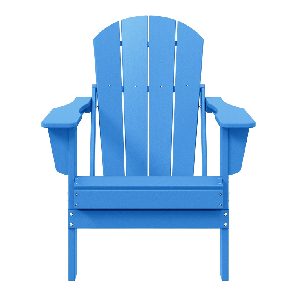 Chaise pliante Adirondack Polytrends Laguna résistante à la décoloration et aux intempéries pour patio extérieur