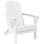 Chaise pliante Adirondack Polytrends Laguna résistante à la décoloration et aux intempéries pour patio extérieur