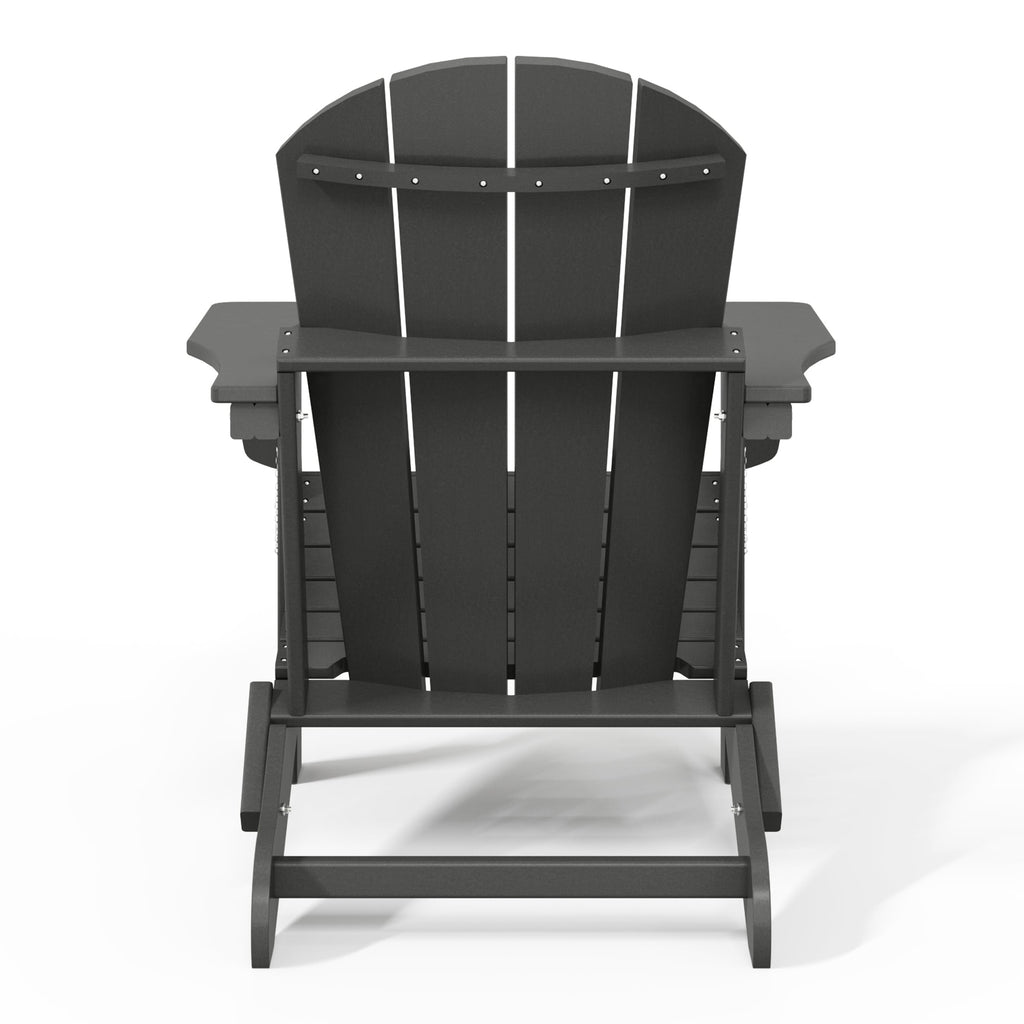 Chaise pliante Adirondack Polytrends Laguna résistante à la décoloration et aux intempéries pour patio extérieur