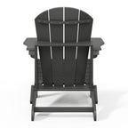 Chaise pliante Adirondack Polytrends Laguna résistante à la décoloration et aux intempéries pour patio extérieur