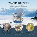 Chaise pliante Adirondack Polytrends Laguna résistante à la décoloration et aux intempéries pour patio extérieur