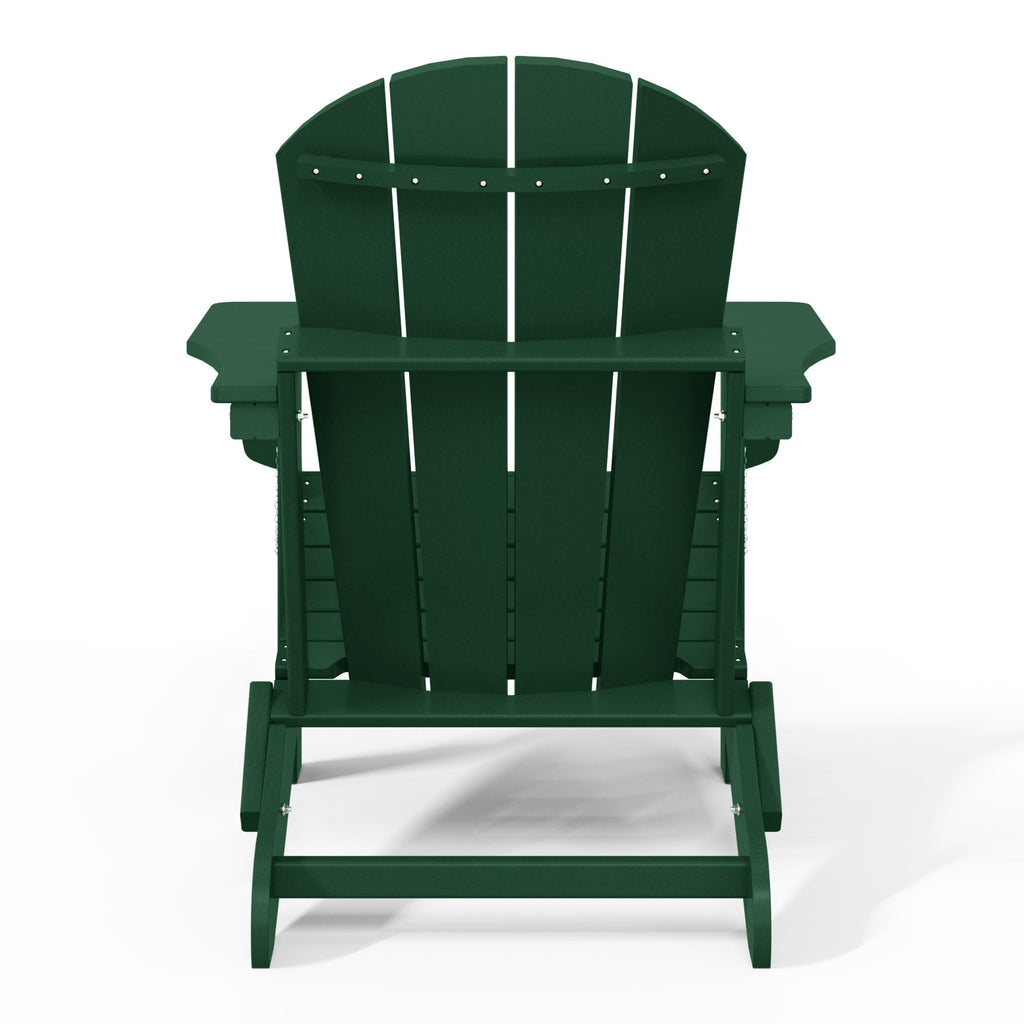 Chaise pliante Adirondack Polytrends Laguna résistante à la décoloration et aux intempéries pour patio extérieur