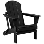 Chaise pliante Adirondack Polytrends Laguna résistante à la décoloration et aux intempéries pour patio extérieur