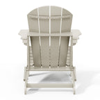 Chaise pliante Adirondack Polytrends Laguna résistante à la décoloration et aux intempéries pour patio extérieur