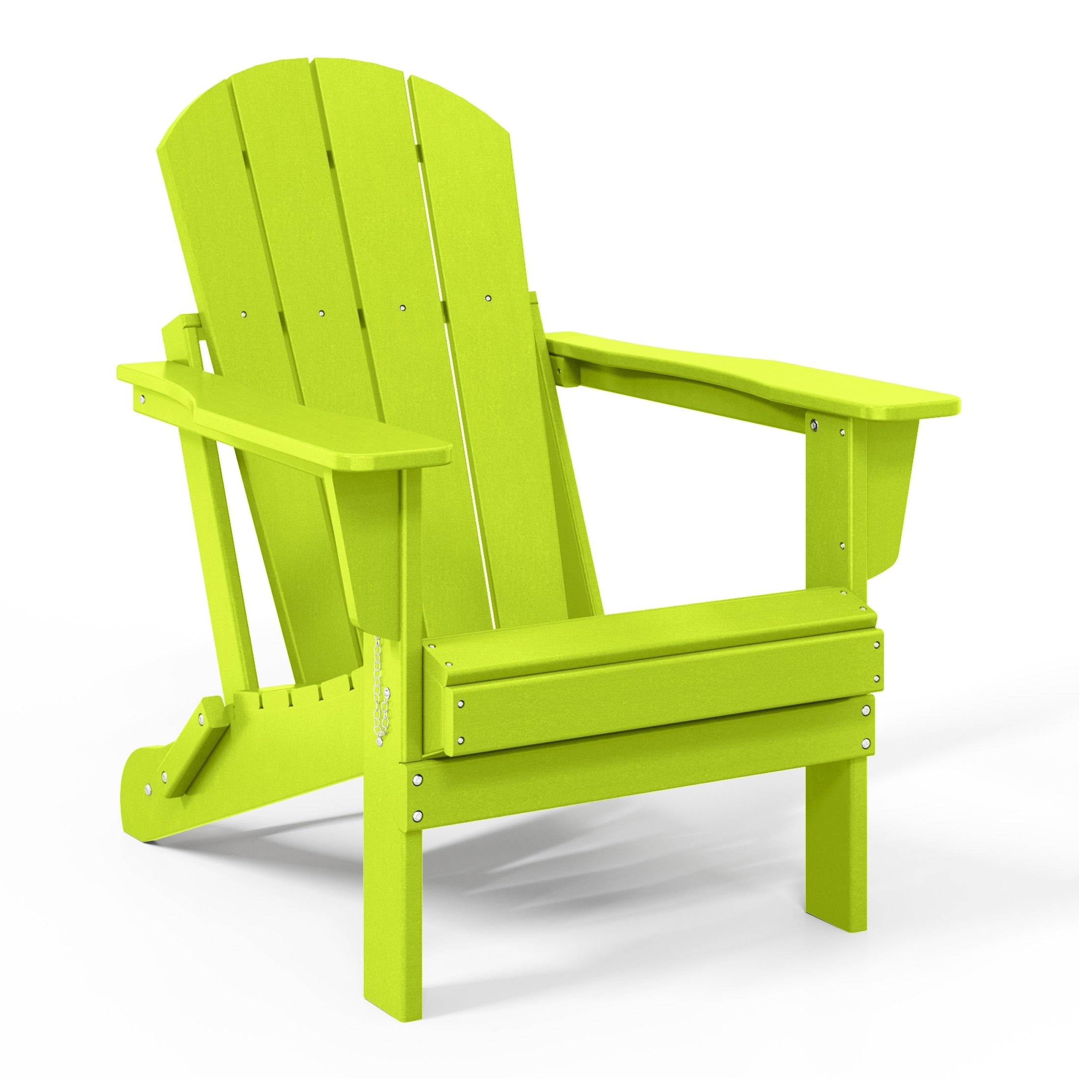 Chaise pliante Adirondack Polytrends Laguna résistante à la décoloration et aux intempéries pour patio extérieur
