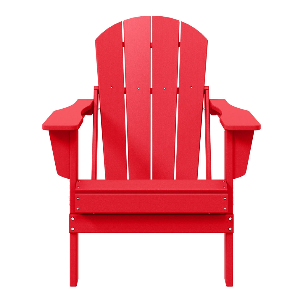 Chaise pliante Adirondack Polytrends Laguna résistante à la décoloration et aux intempéries pour patio extérieur