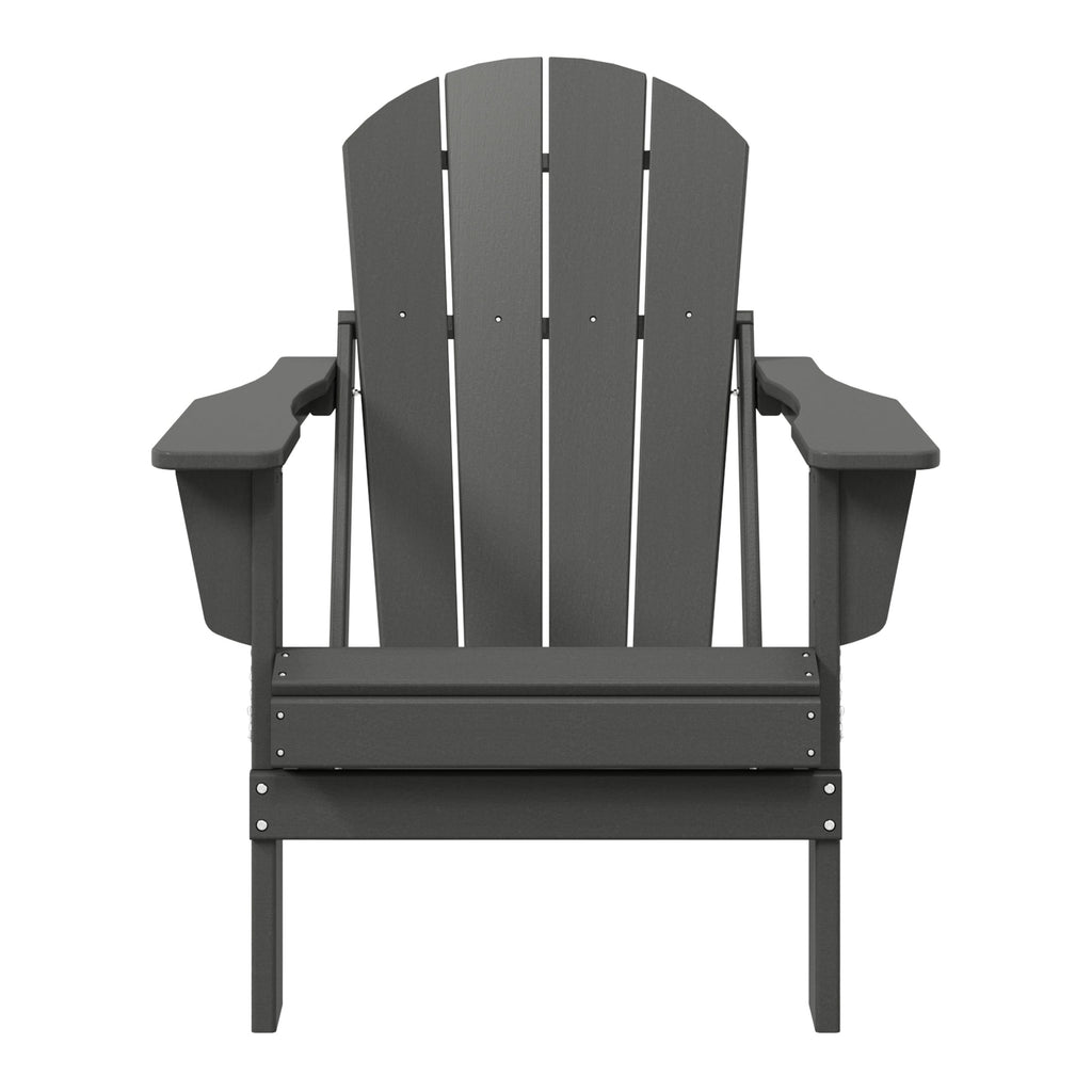Chaise pliante Adirondack Polytrends Laguna résistante à la décoloration et aux intempéries pour patio extérieur