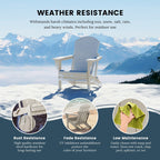 Chaise pliante Adirondack Polytrends Laguna résistante à la décoloration et aux intempéries pour patio extérieur