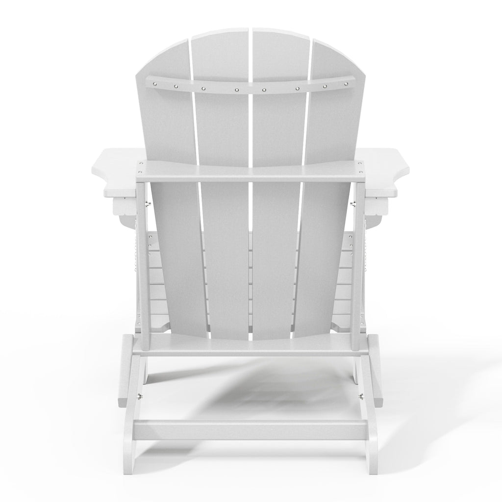 Chaise pliante Adirondack Polytrends Laguna résistante à la décoloration et aux intempéries pour patio extérieur