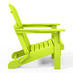 Chaise pliante Adirondack Polytrends Laguna résistante à la décoloration et aux intempéries pour patio extérieur