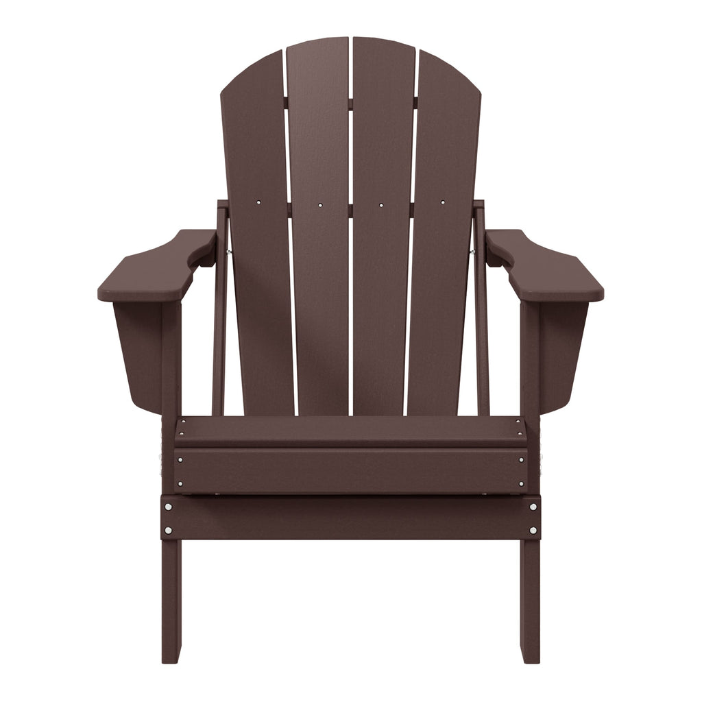 Chaise pliante Adirondack Polytrends Laguna résistante à la décoloration et aux intempéries pour patio extérieur