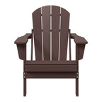 Chaise pliante Adirondack Polytrends Laguna résistante à la décoloration et aux intempéries pour patio extérieur