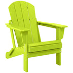 Chaise pliante Adirondack Polytrends Laguna résistante à la décoloration et aux intempéries pour patio extérieur