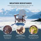 Chaise pliante Adirondack Polytrends Laguna résistante à la décoloration et aux intempéries pour patio extérieur