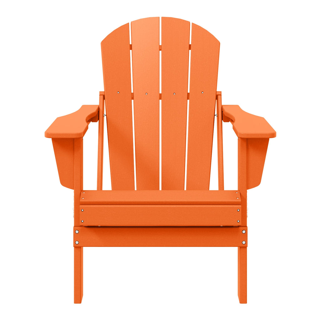 Chaise pliante Adirondack Polytrends Laguna résistante à la décoloration et aux intempéries pour patio extérieur