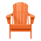 Chaise pliante Adirondack Polytrends Laguna résistante à la décoloration et aux intempéries pour patio extérieur