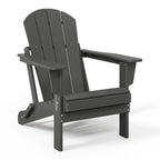 Chaise pliante Adirondack Polytrends Laguna résistante à la décoloration et aux intempéries pour patio extérieur