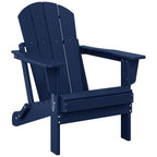 Chaise pliante Adirondack Polytrends Laguna résistante à la décoloration et aux intempéries pour patio extérieur