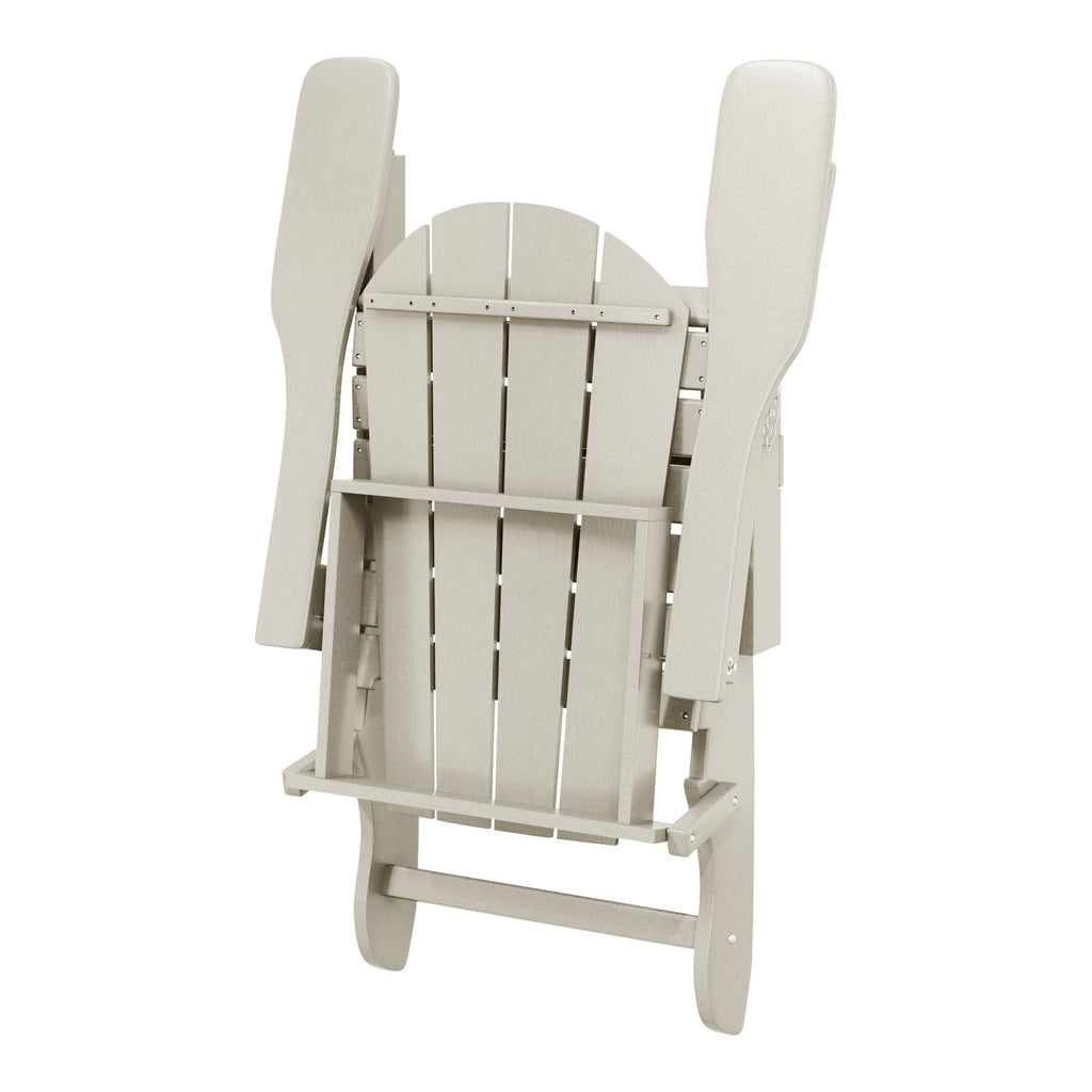 Chaise pliante Adirondack Polytrends Laguna résistante à la décoloration et aux intempéries pour patio extérieur