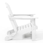 Chaise pliante Adirondack Polytrends Laguna résistante à la décoloration et aux intempéries pour patio extérieur