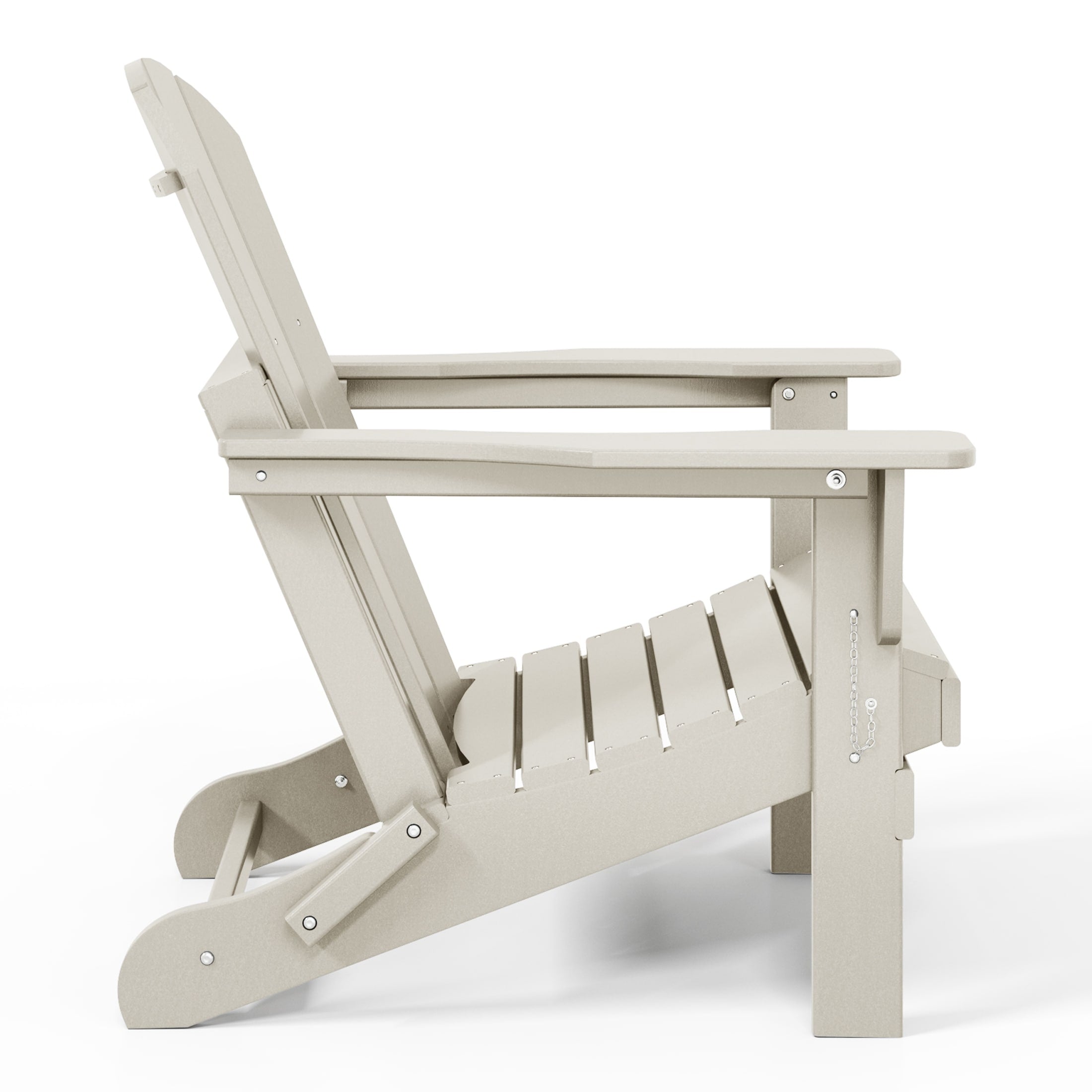 Chaise pliante Adirondack Polytrends Laguna résistante à la décoloration et aux intempéries pour patio extérieur