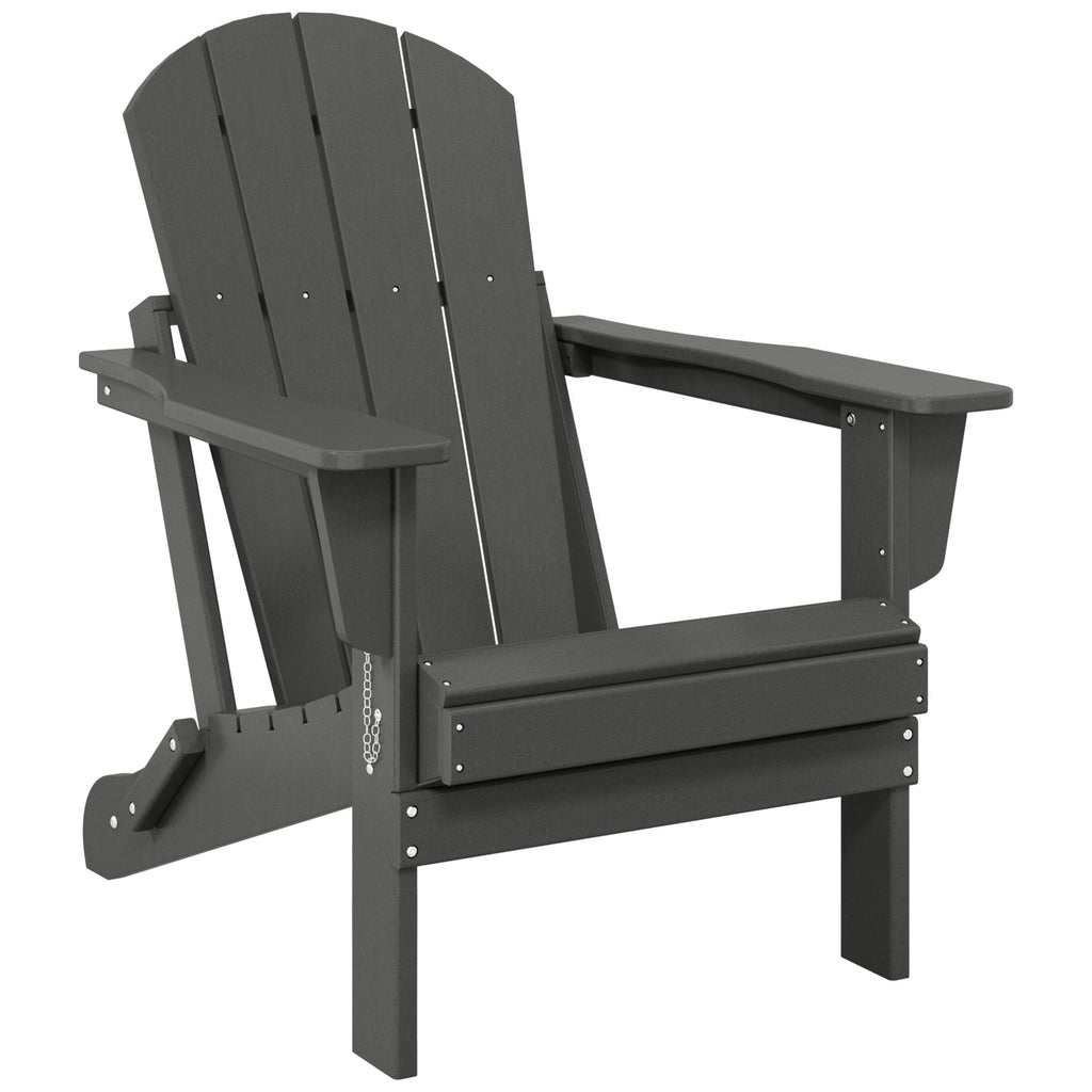 Chaise pliante Adirondack Polytrends Laguna résistante à la décoloration et aux intempéries pour patio extérieur