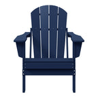 Chaise pliante Adirondack Polytrends Laguna résistante à la décoloration et aux intempéries pour patio extérieur