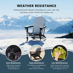Chaise pliante Adirondack Polytrends Laguna résistante à la décoloration et aux intempéries pour patio extérieur