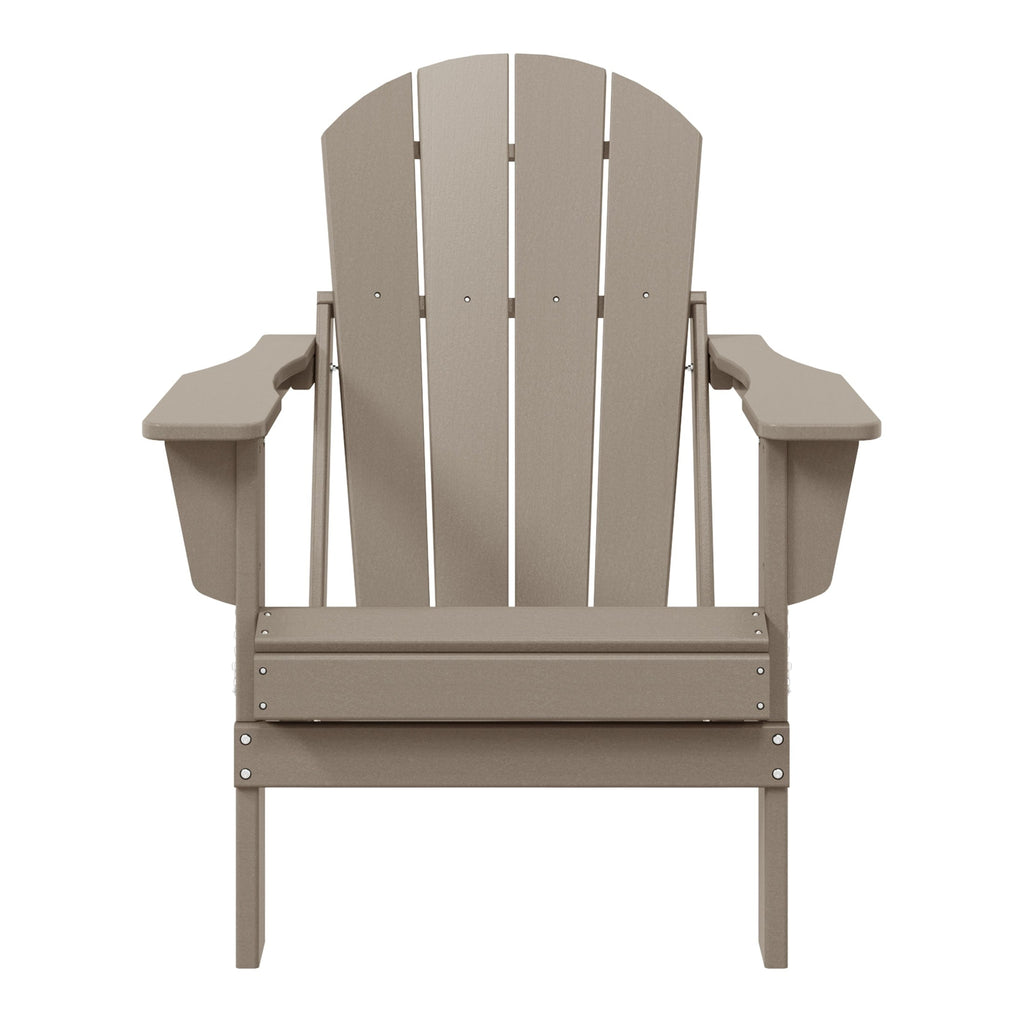 Chaise pliante Adirondack Polytrends Laguna résistante à la décoloration et aux intempéries pour patio extérieur