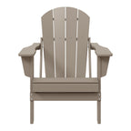 Chaise pliante Adirondack Polytrends Laguna résistante à la décoloration et aux intempéries pour patio extérieur