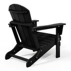 Chaise pliante Adirondack Polytrends Laguna résistante à la décoloration et aux intempéries pour patio extérieur