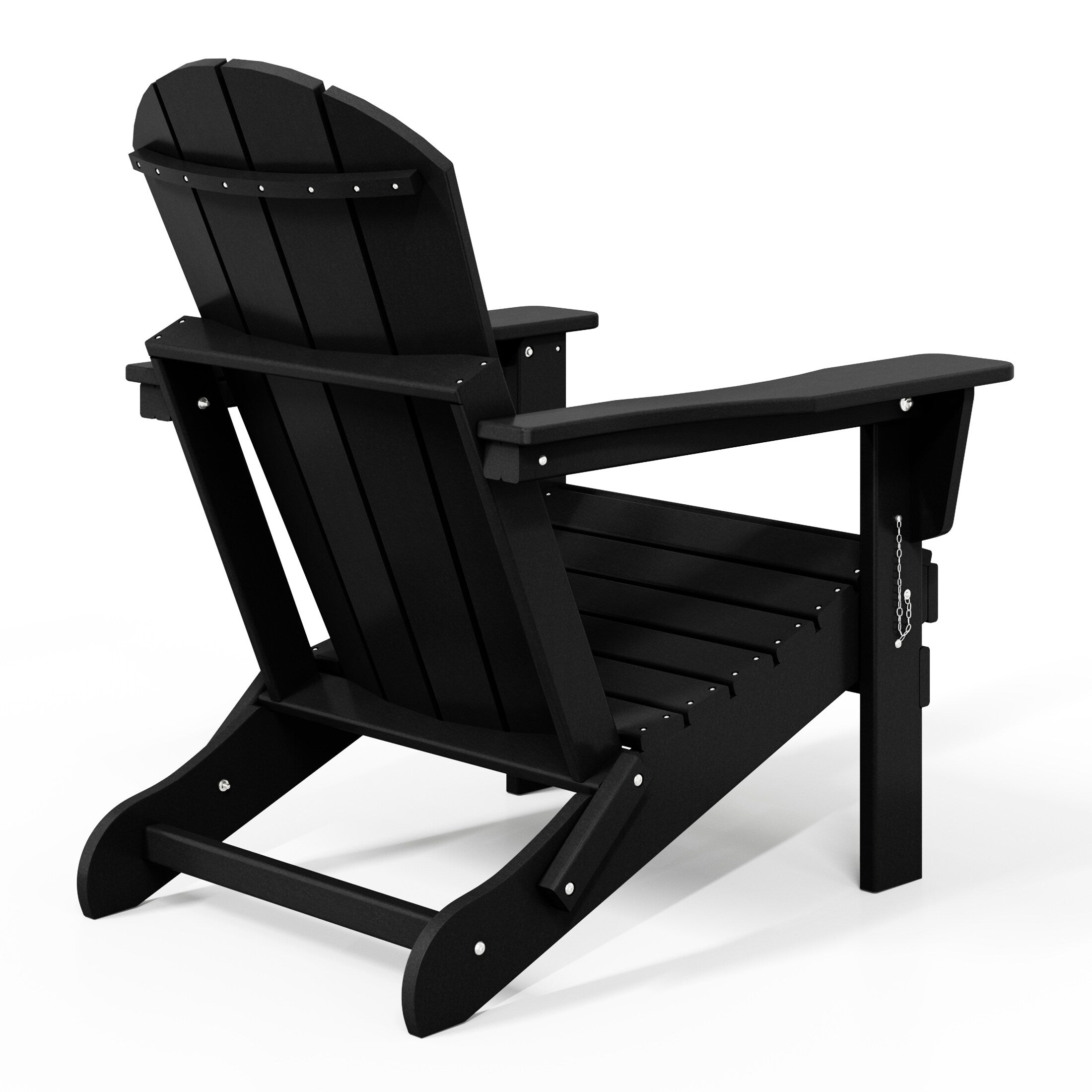 Chaise pliante Adirondack Polytrends Laguna résistante à la décoloration et aux intempéries pour patio extérieur