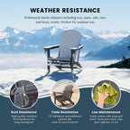 Chaise pliante Adirondack Polytrends Laguna résistante à la décoloration et aux intempéries pour patio extérieur
