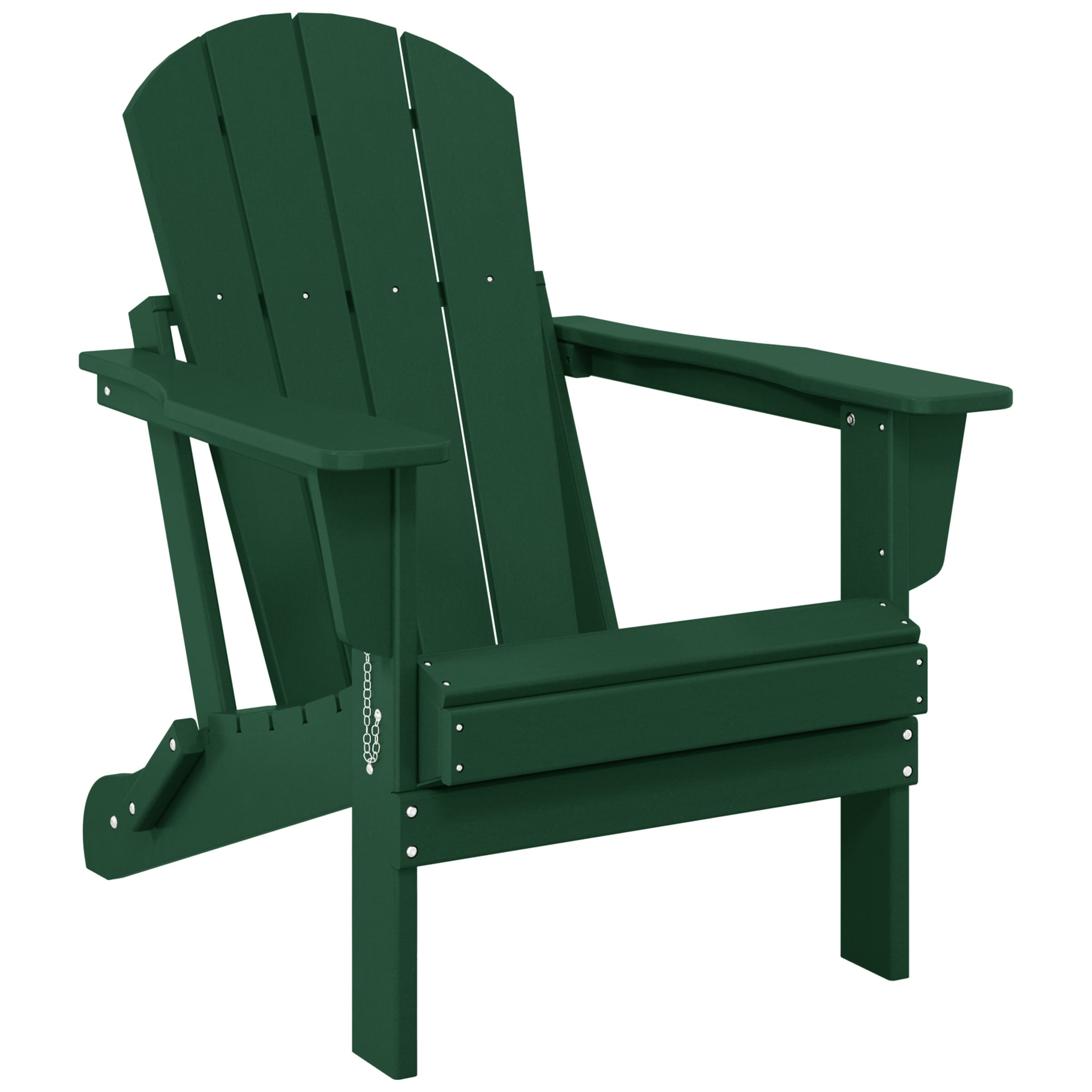 Chaise pliante Adirondack Polytrends Laguna résistante à la décoloration et aux intempéries pour patio extérieur