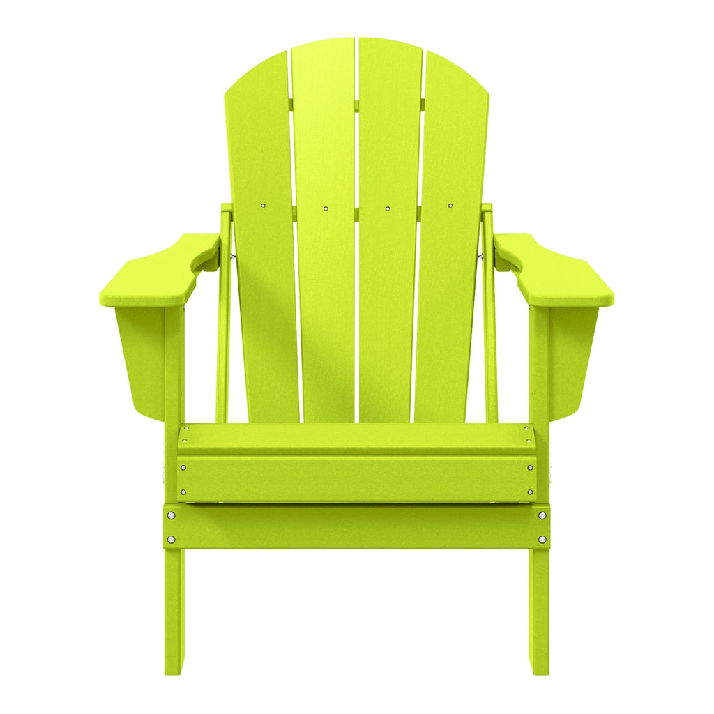 Chaise pliante Adirondack Polytrends Laguna résistante à la décoloration et aux intempéries pour patio extérieur