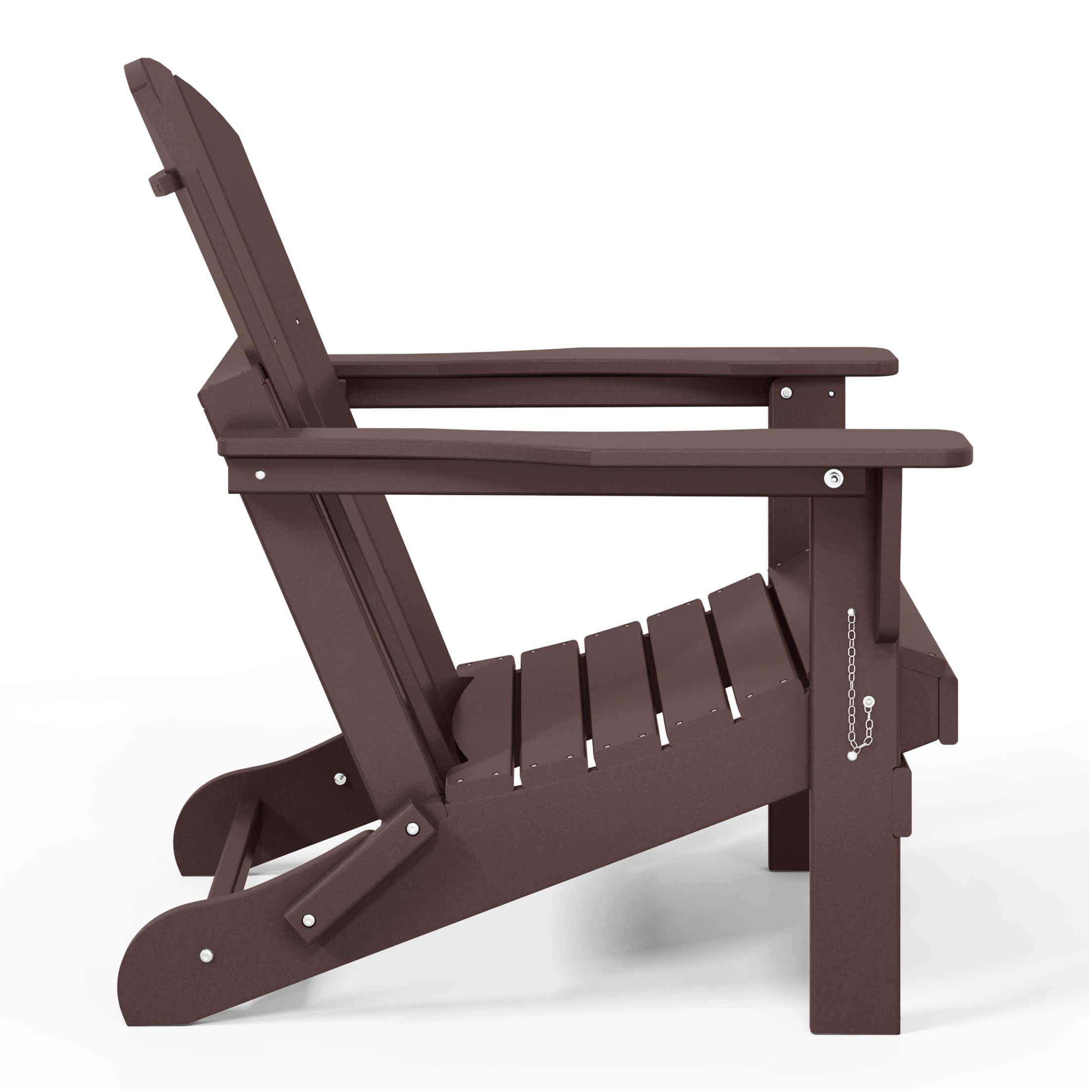 Chaise pliante Adirondack Polytrends Laguna résistante à la décoloration et aux intempéries pour patio extérieur