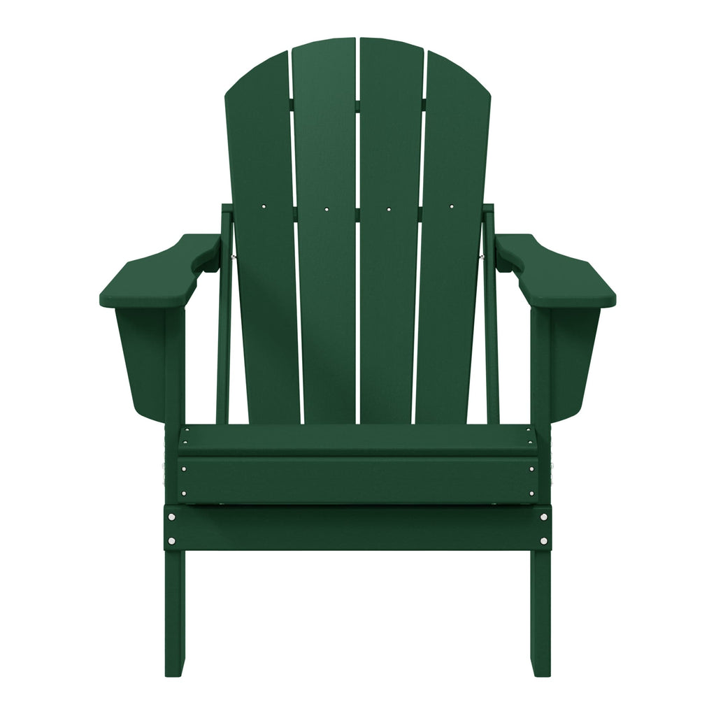 Chaise pliante Adirondack Polytrends Laguna résistante à la décoloration et aux intempéries pour patio extérieur