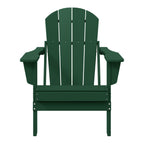 Chaise pliante Adirondack Polytrends Laguna résistante à la décoloration et aux intempéries pour patio extérieur