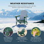 Chaise pliante Adirondack Polytrends Laguna résistante à la décoloration et aux intempéries pour patio extérieur