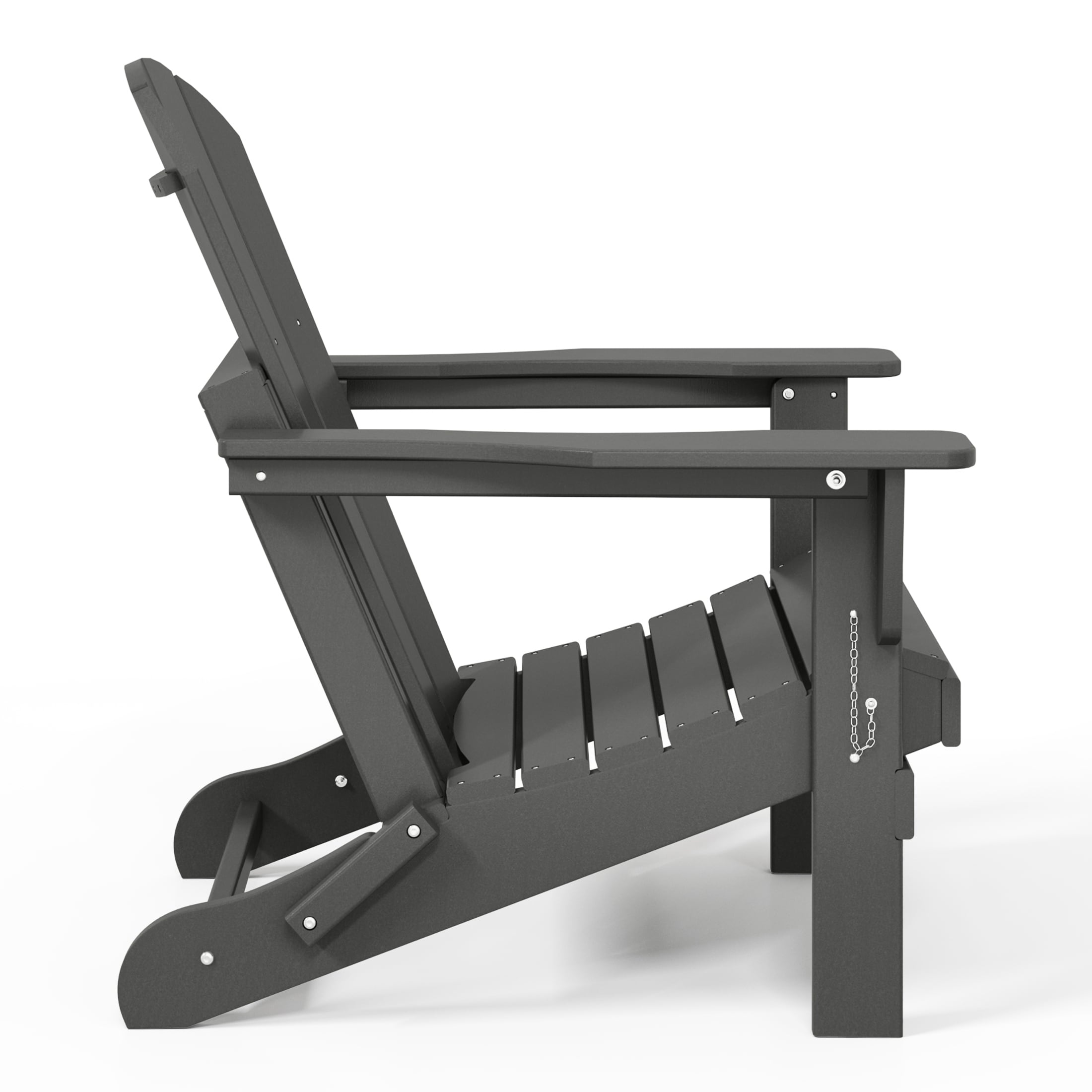 Chaise pliante Adirondack Polytrends Laguna résistante à la décoloration et aux intempéries pour patio extérieur