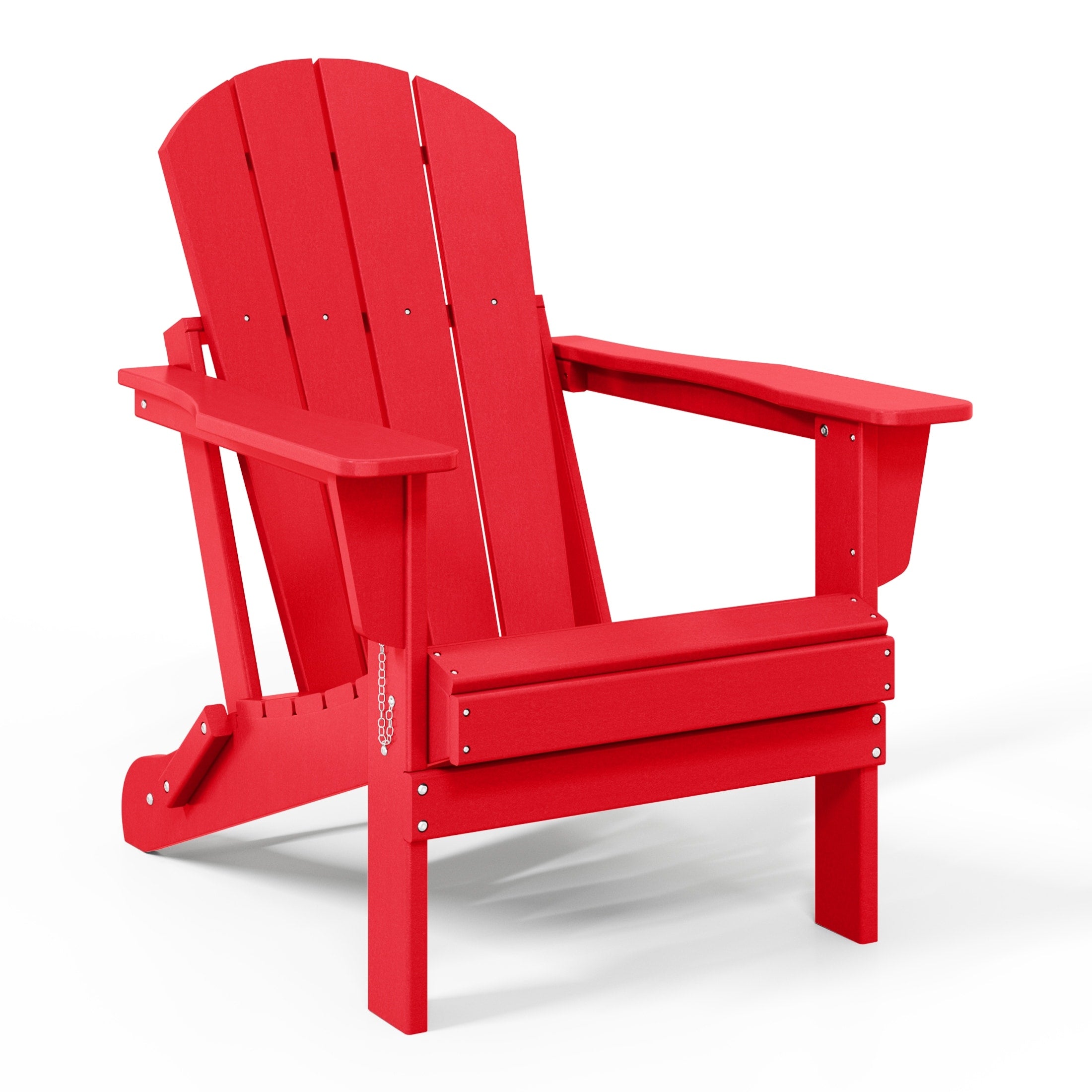 Chaise pliante Adirondack Polytrends Laguna résistante à la décoloration et aux intempéries pour patio extérieur