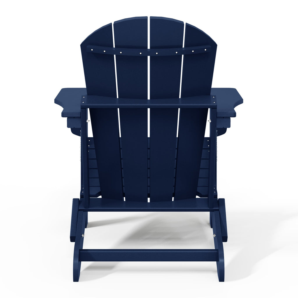 Chaise pliante Adirondack Polytrends Laguna résistante à la décoloration et aux intempéries pour patio extérieur