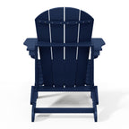 Chaise pliante Adirondack Polytrends Laguna résistante à la décoloration et aux intempéries pour patio extérieur