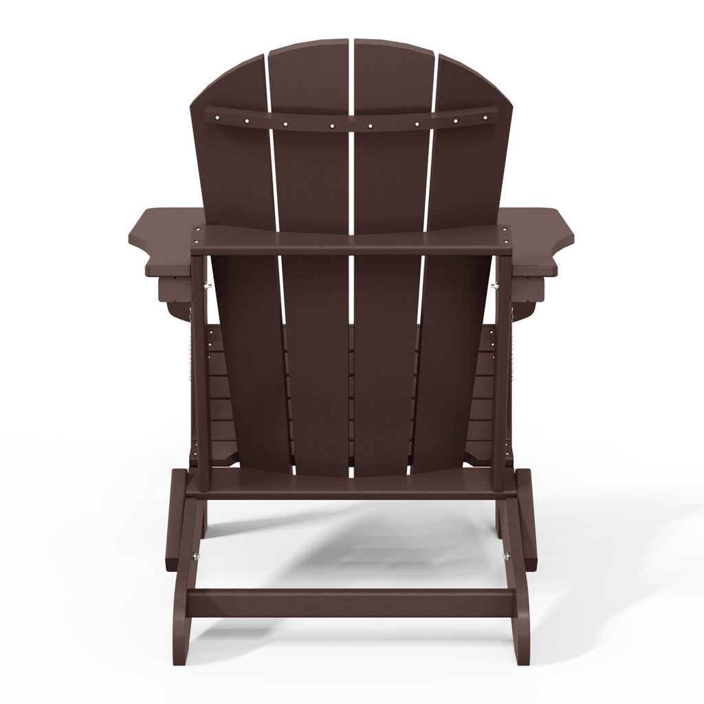 Chaise pliante Adirondack Polytrends Laguna résistante à la décoloration et aux intempéries pour patio extérieur