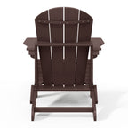 Chaise pliante Adirondack Polytrends Laguna résistante à la décoloration et aux intempéries pour patio extérieur