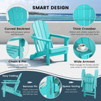 Chaises pliantes Adirondack Polytrends Laguna résistantes aux intempéries (lot de 2)