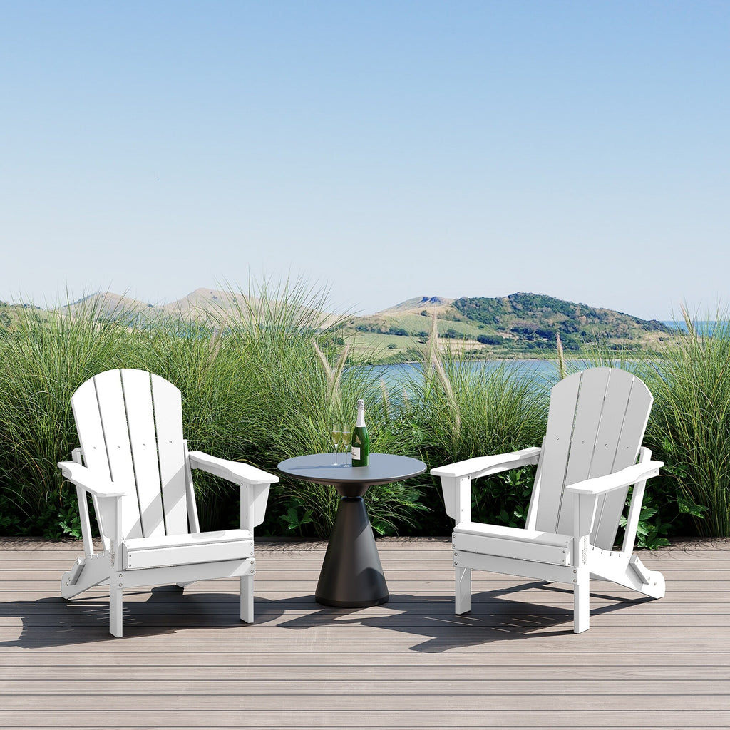 Chaises pliantes Adirondack Polytrends Laguna résistantes aux intempéries (lot de 2)
