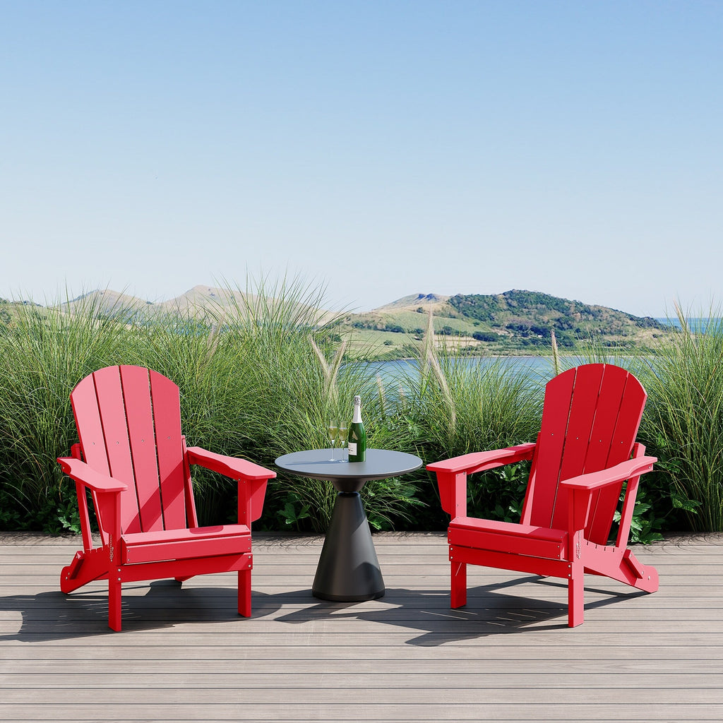Chaises pliantes Adirondack Polytrends Laguna résistantes aux intempéries (lot de 2)
